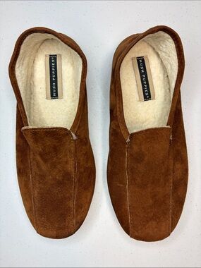 Hush Puppies Vintage Suede Fleece Romeo Slippers Made in USA Women's Fit 9-9.5